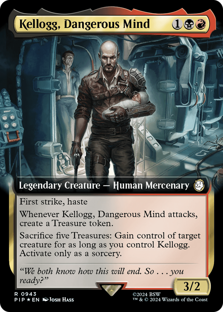 Kellogg, Dangerous Mind (Extended Art) (Surge Foil) [Fallout] | PLUS EV GAMES 