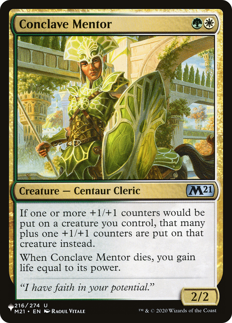 Conclave Mentor [The List Reprints] | PLUS EV GAMES 