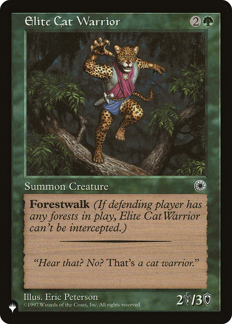 Elite Cat Warrior (Flavor Text) [The List Reprints] | PLUS EV GAMES 