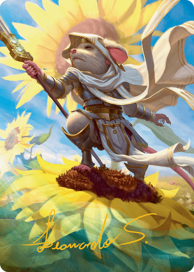 Elspeth, Sun's Champion Art Card (Gold-Stamped Signature) [Bloomburrow Art Series] | PLUS EV GAMES 