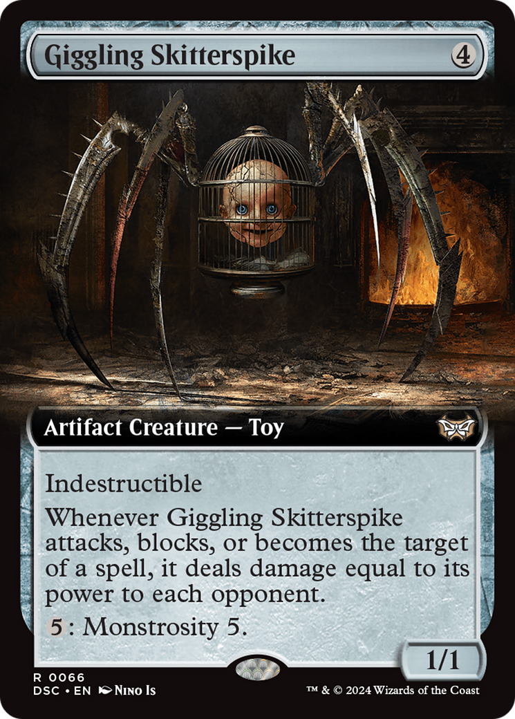 Giggling Skitterspike (Extended Art) [Duskmourn: House of Horror Commander] | PLUS EV GAMES 