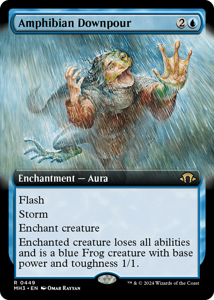 Amphibian Downpour (Extended Art) [Modern Horizons 3] | PLUS EV GAMES 