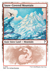 Snow-Covered Mountain (White Border) [Mystery Booster 2] | PLUS EV GAMES 