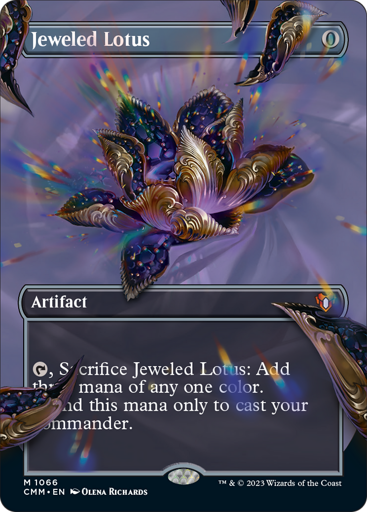 Jeweled Lotus (Borderless Textured Foil Frame Break) [Commander Masters] | PLUS EV GAMES 