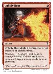 Unholy Heat (White Border) [Mystery Booster 2] | PLUS EV GAMES 