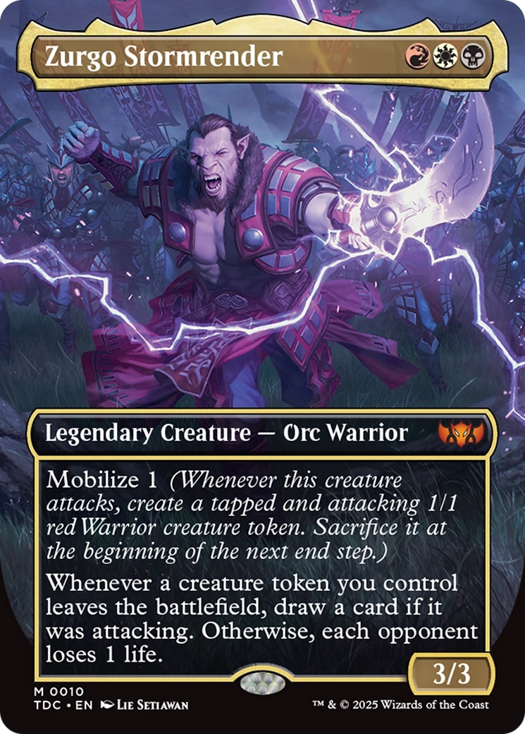 Zurgo Stormrender (Borderless) [Tarkir: Dragonstorm Commander] | PLUS EV GAMES 
