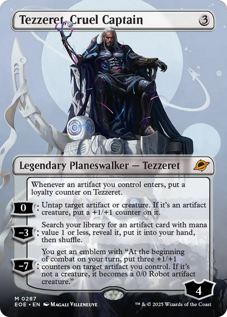 Tezzeret, Cruel Captain (Borderless) [Edge of Eternities] | PLUS EV GAMES 