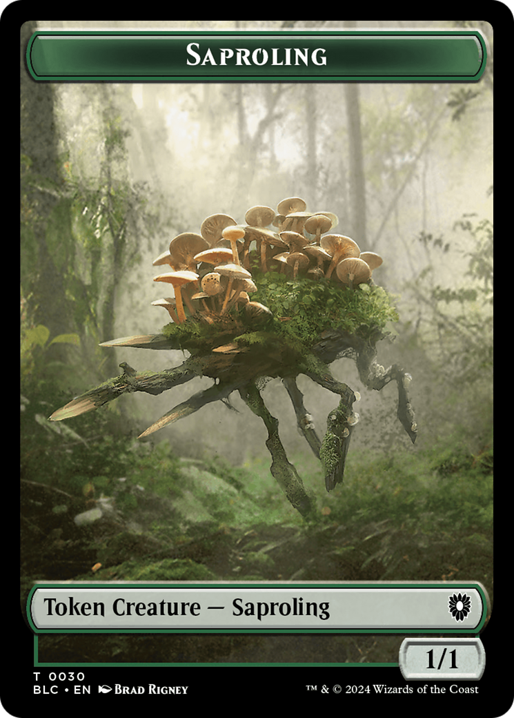 Hamster // Saproling Double-Sided Token [Bloomburrow Commander Tokens] | PLUS EV GAMES 