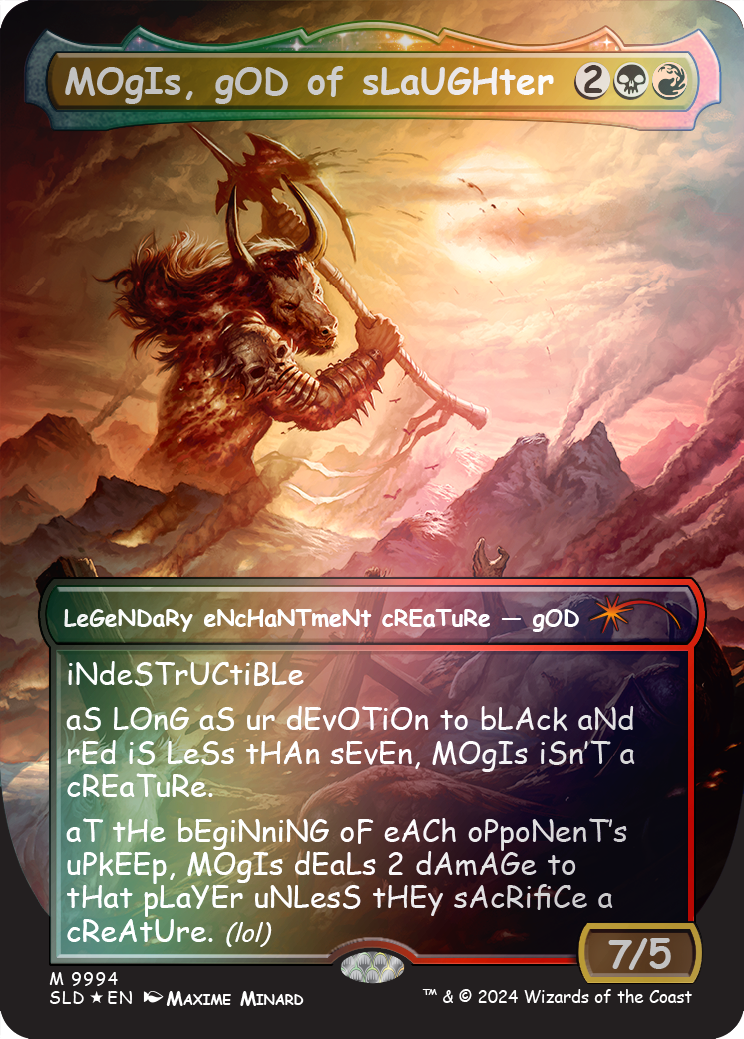 MOgIs, gOD of sLaUGHter (9994) (Rainbow Foil) [Secret Lair Drop Series] | PLUS EV GAMES 