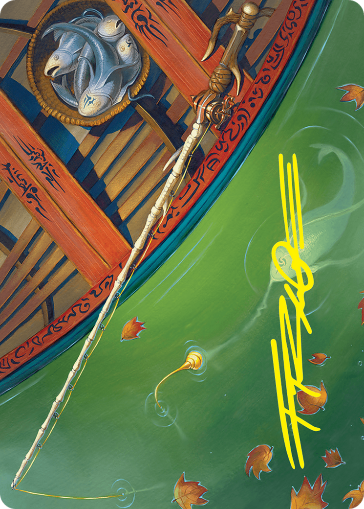 Fishing Pole Art Card (18/54) (Gold-Stamped Signature) [Foundations Art Series] | PLUS EV GAMES 