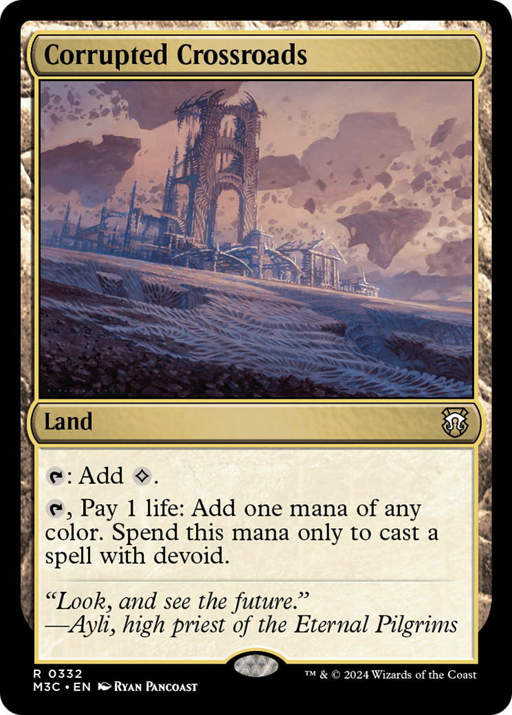 Corrupted Crossroads (Ripple Foil) [Modern Horizons 3 Commander] | PLUS EV GAMES 