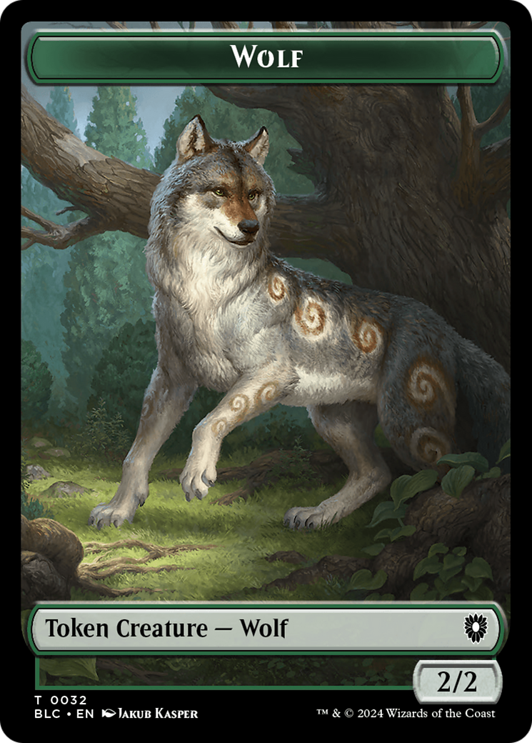 Goat // Wolf (032) Double-Sided Token [Bloomburrow Commander Tokens] | PLUS EV GAMES 