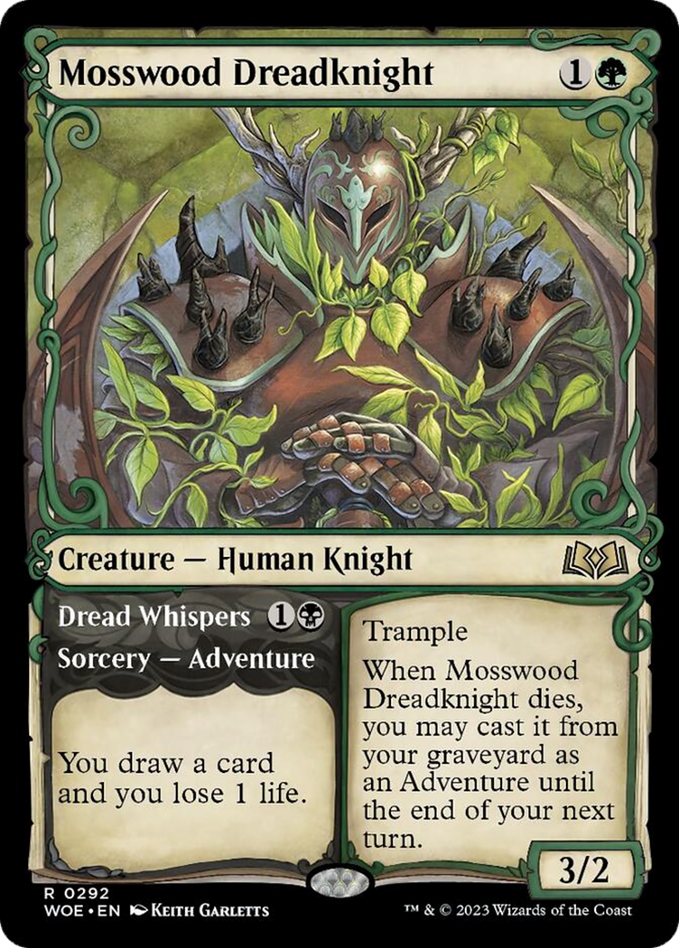 Mosswood Dreadknight // Dread Whispers (Showcase) [Wilds of Eldraine] | PLUS EV GAMES 