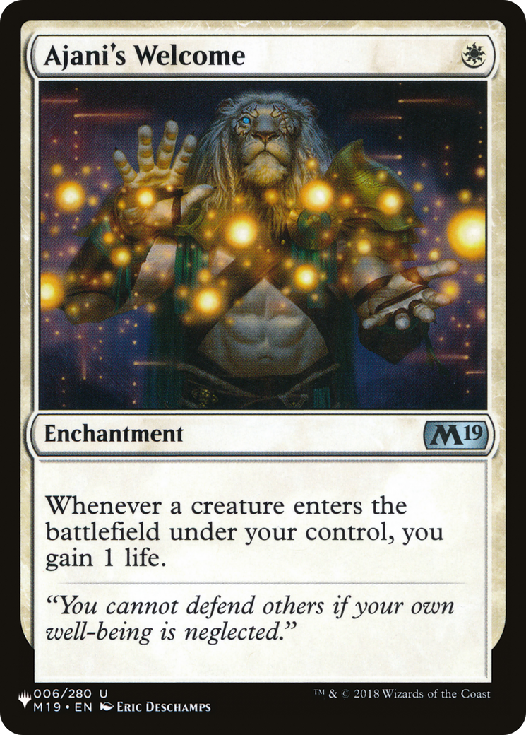 Ajani's Welcome [The List Reprints] | PLUS EV GAMES 