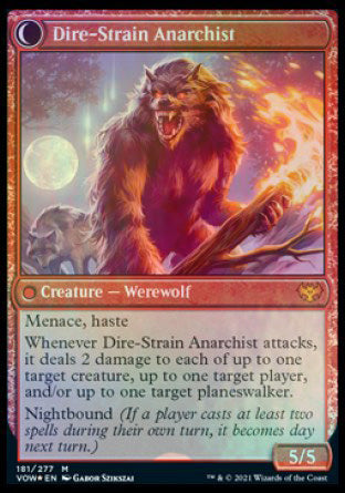 Volatile Arsonist // Dire-Strain Anarchist [Innistrad: Crimson Vow Prerelease Promos] | PLUS EV GAMES 