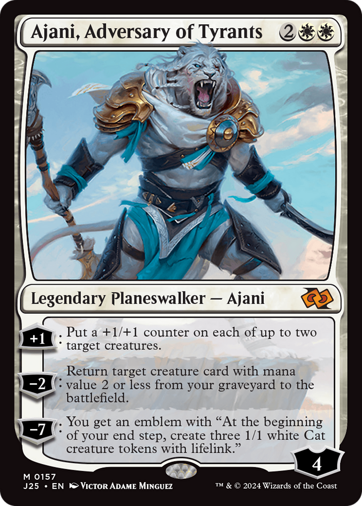 Ajani, Adversary of Tyrants [Foundations Jumpstart] | PLUS EV GAMES 