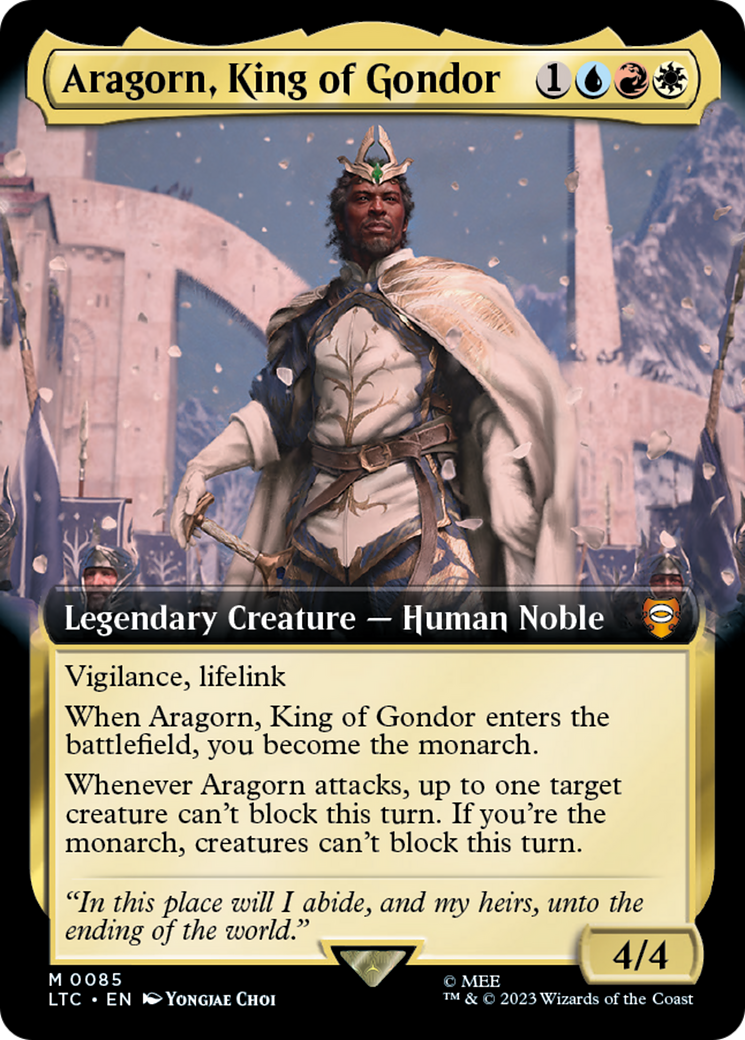 Aragorn, King of Gondor (Extended Art) [The Lord of the Rings: Tales of Middle-Earth Commander] | PLUS EV GAMES 