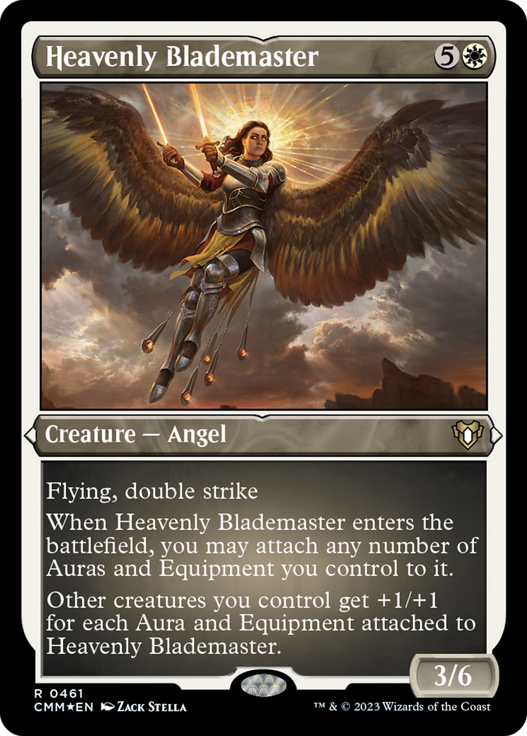 Heavenly Blademaster (Foil Etched) [Commander Masters] | PLUS EV GAMES 