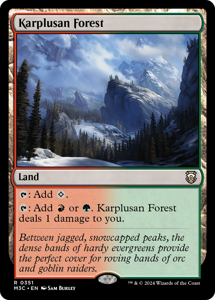 Karplusan Forest (Ripple Foil) [Modern Horizons 3 Commander] | PLUS EV GAMES 