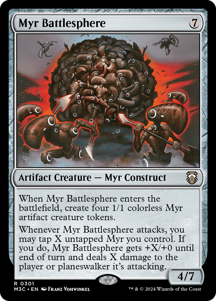 Myr Battlesphere (Ripple Foil) [Modern Horizons 3 Commander] | PLUS EV GAMES 