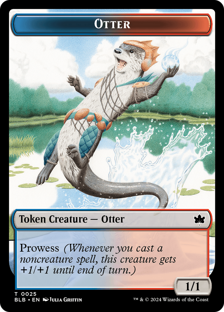 Otter // Thornplate Intimidator Double-Sided Token [Bloomburrow Tokens] | PLUS EV GAMES 