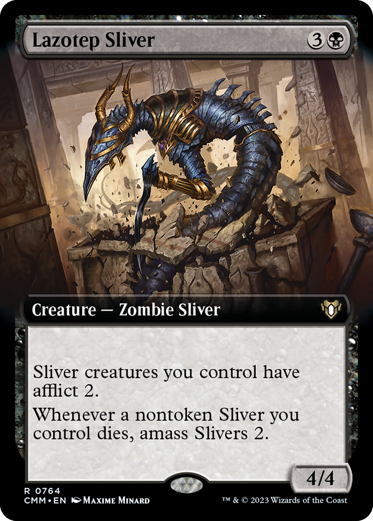 Lazotep Sliver (Extended Art) [Commander Masters] | PLUS EV GAMES 