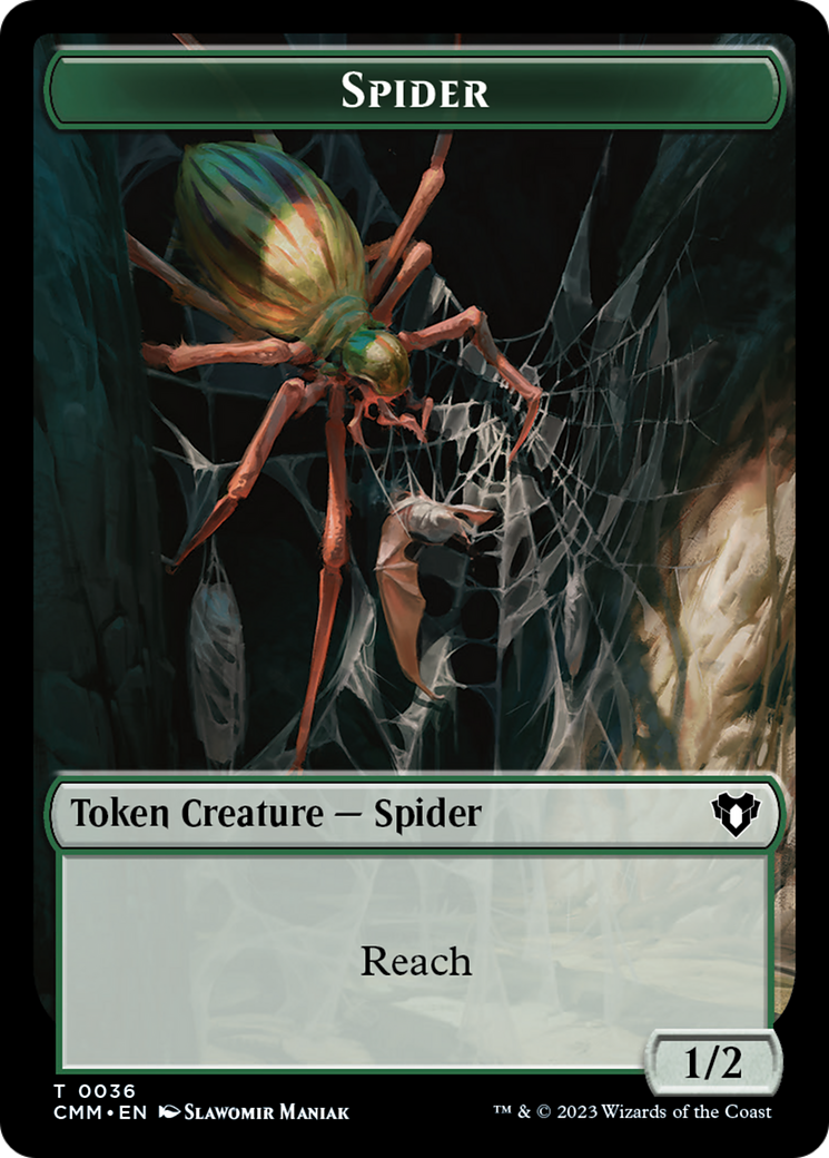 Spider Token [Commander Masters Tokens] | PLUS EV GAMES 