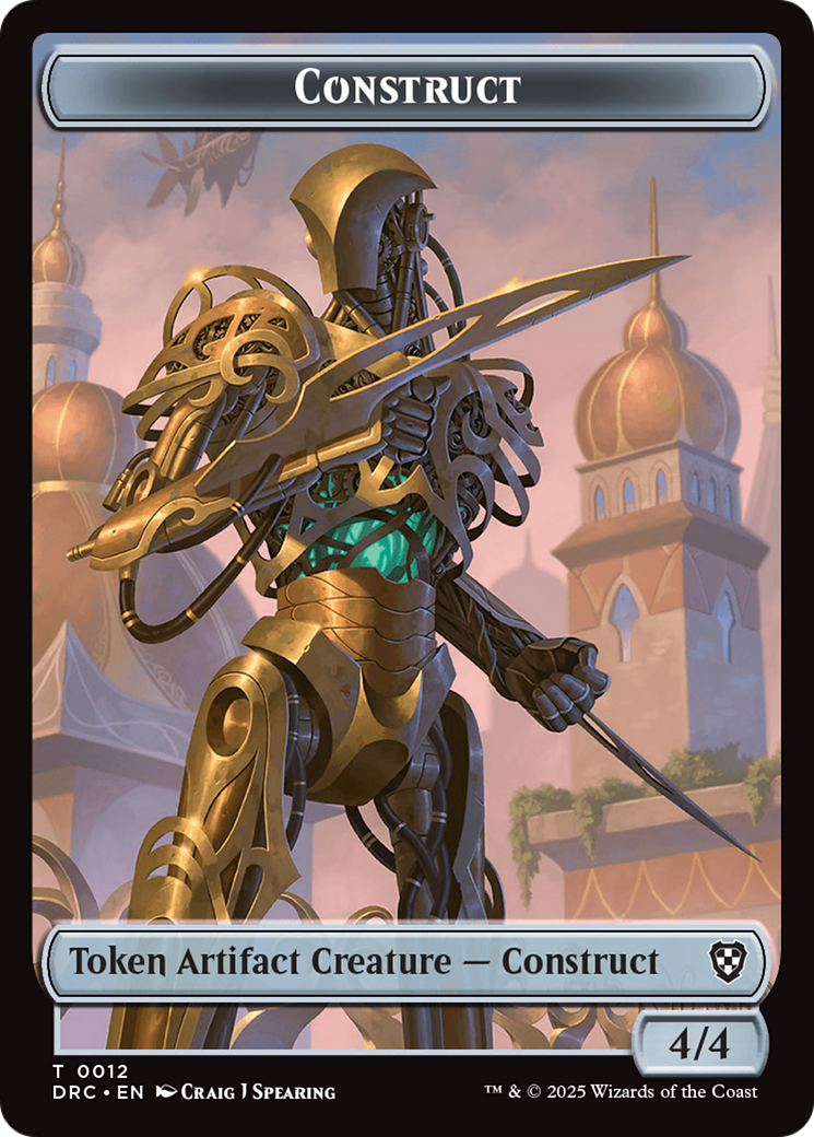 Construct // Golem (0013) Double-Sided Token [Aetherdrift Tokens] | PLUS EV GAMES 