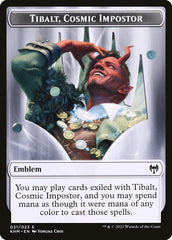 Treasure // Tibalt, Cosmic Impostor Emblem Double-Sided Token [Kaldheim Tokens] | PLUS EV GAMES 