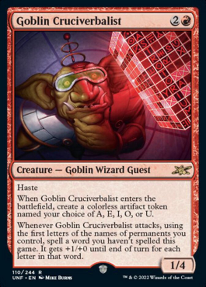 Goblin Cruciverbalist [Unfinity] | PLUS EV GAMES 