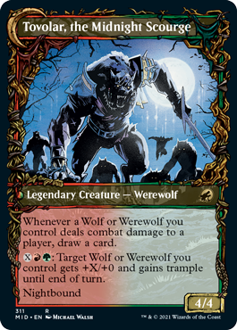 Tovolar, Dire Overlord // Tovolar, the Midnight Scourge (Showcase Equinox) [Innistrad: Midnight Hunt] | PLUS EV GAMES 