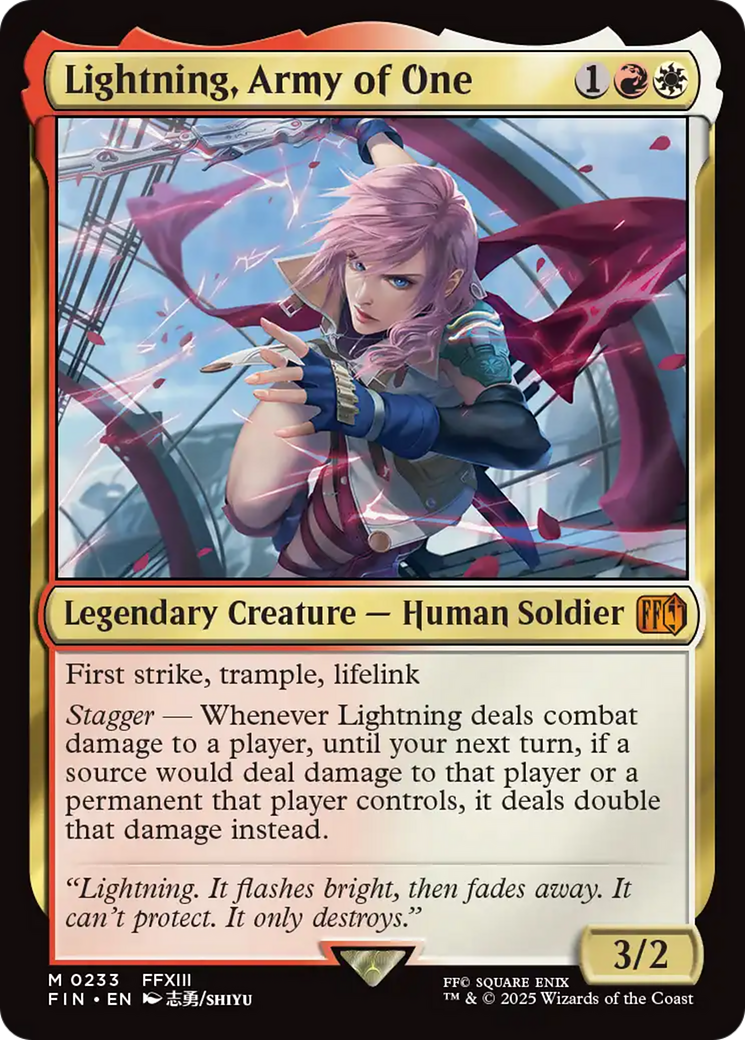 Lightning, Army of One [FINAL FANTASY] | PLUS EV GAMES 