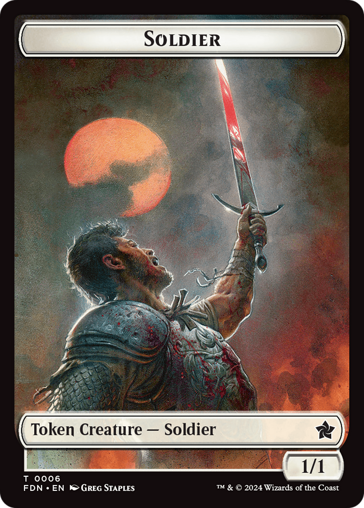 Rabbit // Soldier Double-Sided Token [Foundations Tokens] | PLUS EV GAMES 