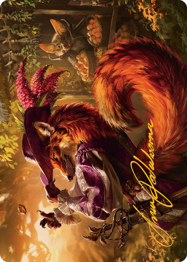 Mr. Foxglove Art Card (Gold-Stamped Signature) [Bloomburrow Art Series] | PLUS EV GAMES 