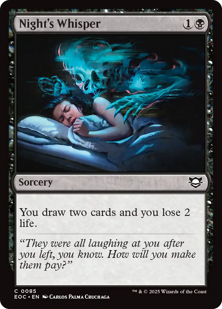 Night's Whisper [Edge of Eternities Commander] | PLUS EV GAMES 