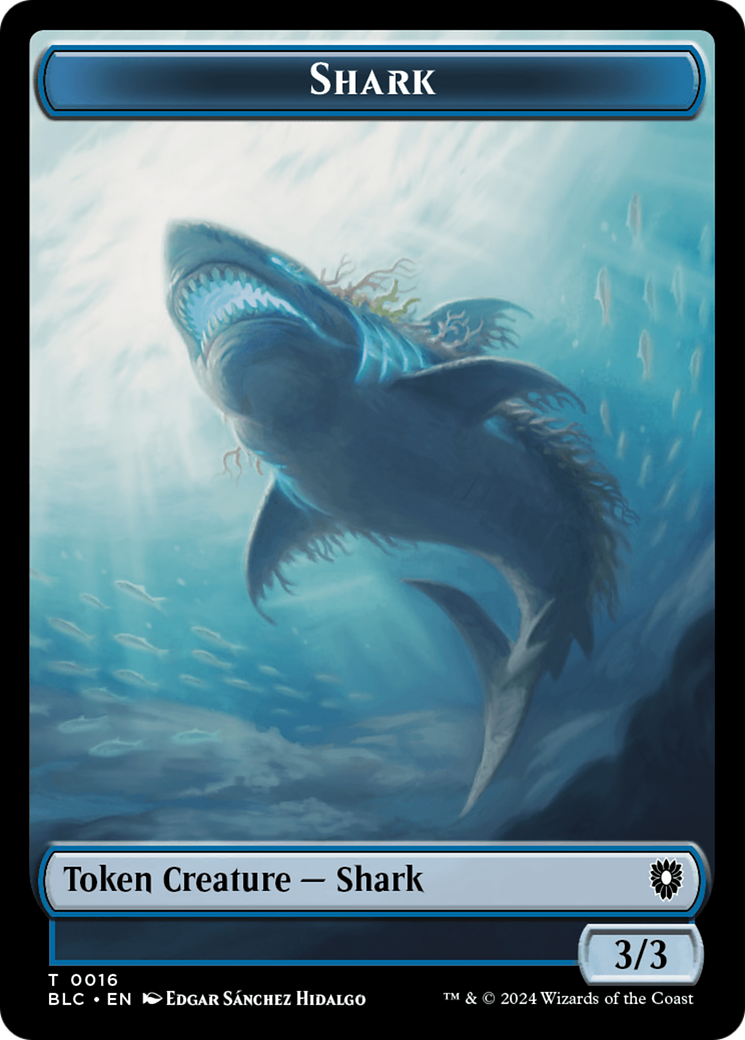 Elemental // Shark Double-Sided Token [Bloomburrow Commander Tokens] | PLUS EV GAMES 