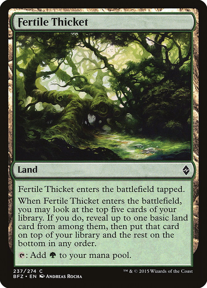 Fertile Thicket [Battle for Zendikar] | PLUS EV GAMES 