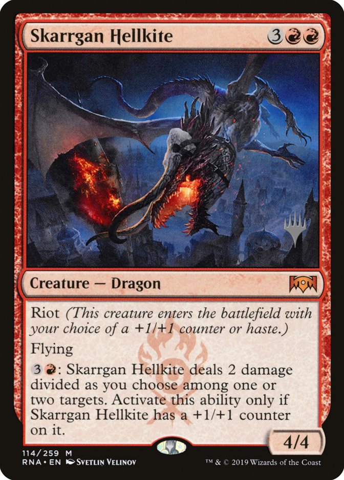 Skarrgan Hellkite (Promo Pack) [Ravnica Allegiance Promos] | PLUS EV GAMES 