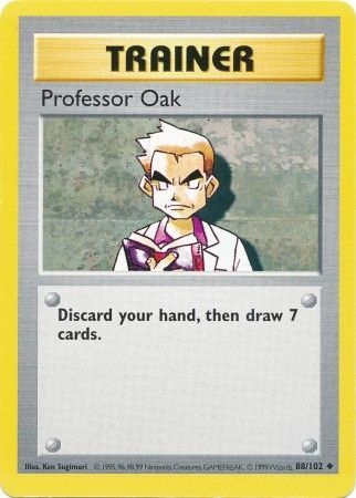 Professor Oak (88/102) [Base Set (Shadowless)] | PLUS EV GAMES 