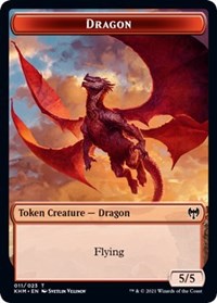 Dragon // Thopter Double-sided Token [Kaldheim Commander Tokens] | PLUS EV GAMES 