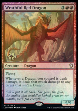 Wrathful Red Dragon [Commander Legends: Battle for Baldur's Gate Prerelease Promos] | PLUS EV GAMES 