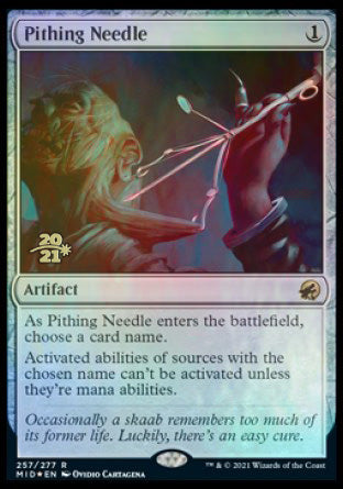 Pithing Needle [Innistrad: Midnight Hunt Prerelease Promos] | PLUS EV GAMES 