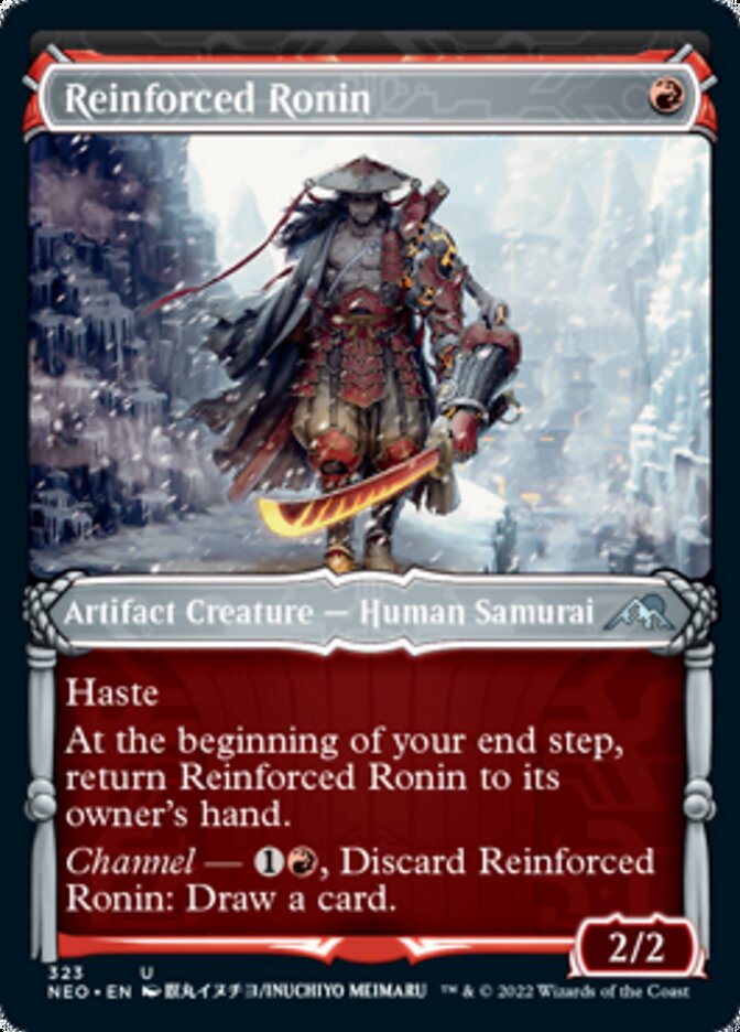 Reinforced Ronin (Showcase Samurai) [Kamigawa: Neon Dynasty] | PLUS EV GAMES 