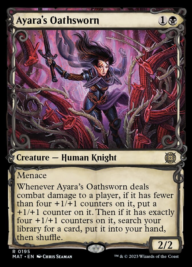 Ayara's Oathsworn (Showcase Halo Foil) [March of the Machine: The Aftermath] | PLUS EV GAMES 