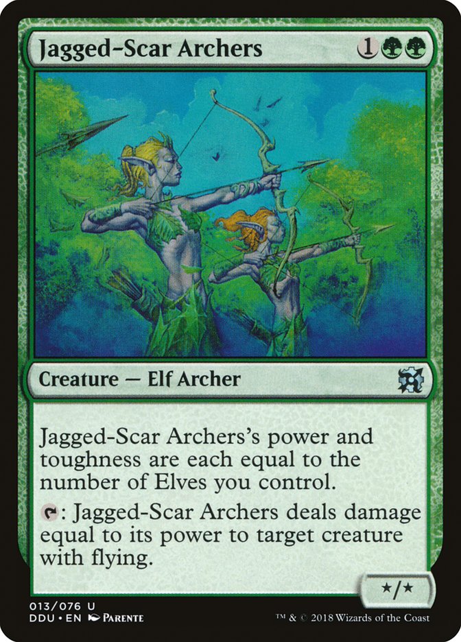Jagged-Scar Archers [Duel Decks: Elves vs. Inventors] | PLUS EV GAMES 
