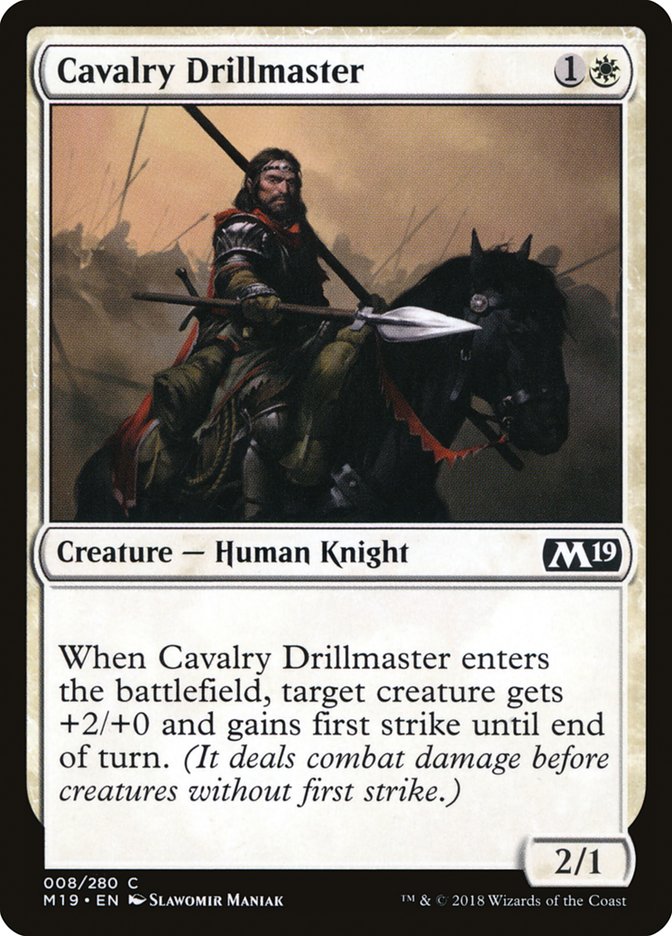 Cavalry Drillmaster [Core Set 2019] | PLUS EV GAMES 