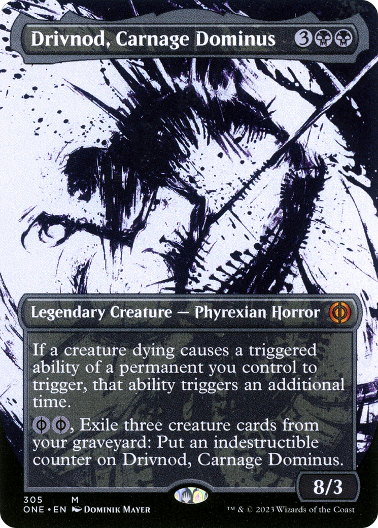 Drivnod, Carnage Dominus (Borderless Ichor) [Phyrexia: All Will Be One] | PLUS EV GAMES 