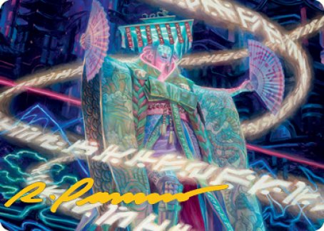 Satsuki, the Living Lore Art Card (Gold-Stamped Signature) [Kamigawa: Neon Dynasty Art Series] | PLUS EV GAMES 