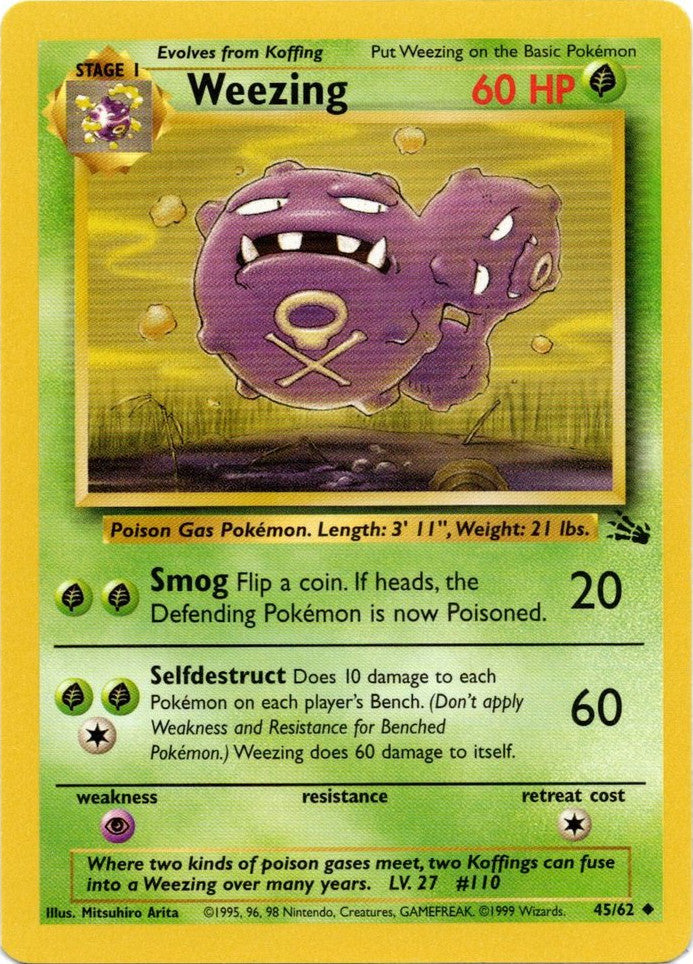Weezing (45/62) [Fossil Unlimited] | PLUS EV GAMES 