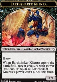 Earthshaker Khenra // Cat Double-sided Token [Hour of Devastation Tokens] | PLUS EV GAMES 